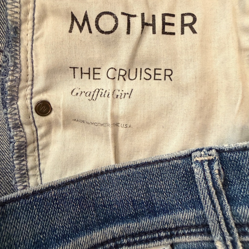 MOTHER Distressed Blue Flare Jeans - Picture 7 of 7